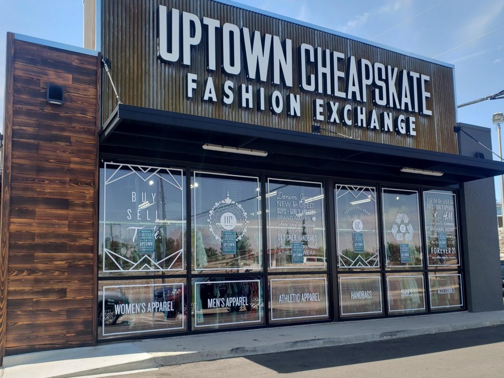 Uptown Cheapskate, resale clothing business, store shot 
